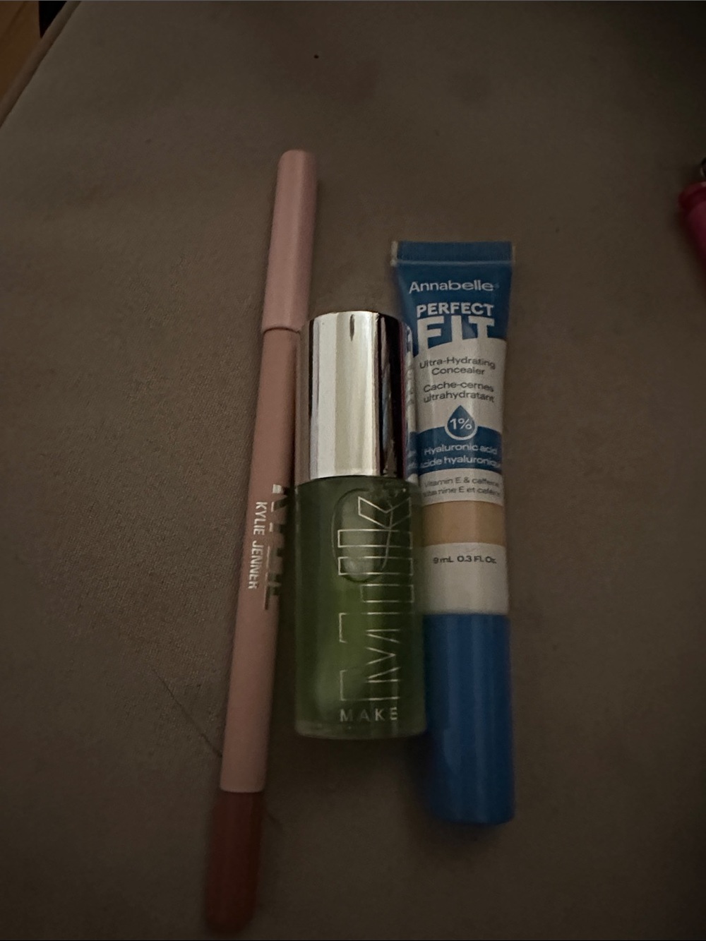 Milk Makeup Green Lip Oil with Nude Pink Lip Pencil
